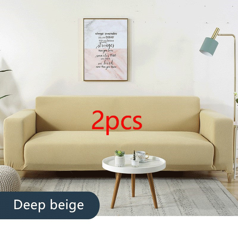 Waterproof Polar Fleece Solid Color Bomb Cover Sofa Slipcover Corner Case For Living Room 1 2 3 4 Seat